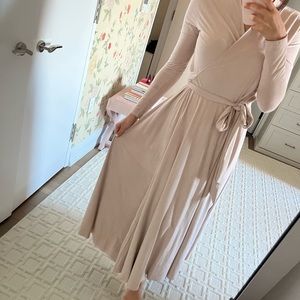 House of Lancry blush/Cream ballet Maxi Dress
